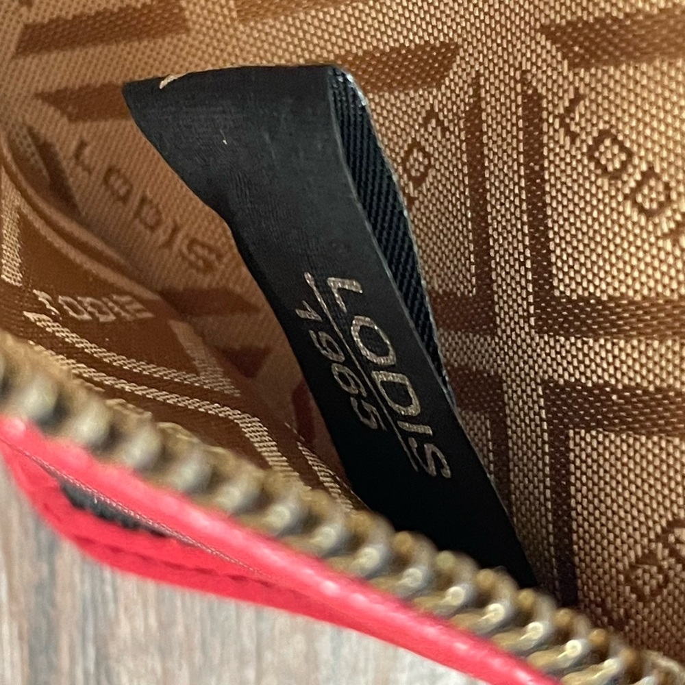 Lodis Women’s Catalina Card Case Wallet Red Genuine Leather - Picture 9 of 11